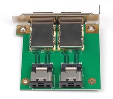 Set of 4 SFF-8087 to 2 Port External HD SAS SFF-8088 PCI Mini SAS Adapter picture