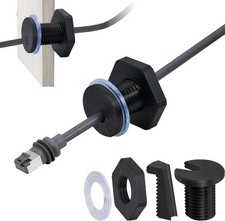 2Pcs RV Cable Passthrough for Starlink mini, RV Cable Grommet 55mm/2pcs Black picture