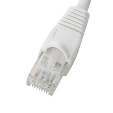  Cat6 PLENUM Patch Cable 100FT WHITE RJ45 CONNECTORS INSTALLED MADE IN USA CAT5E picture