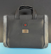 Wenger Black Leather Zippered Portfolio Laptop Case w/ Organizer picture