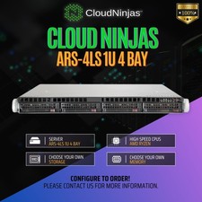 Cloud Ninjas ARS-4LS 1U 4 Bay Server AMD Ryzen 9 9900x 12 Core DDR5 ECC NVMe M.2 picture