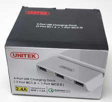 UNITEK 4 Port USB Charging Dock 3 Port BC1.2 + 1 Port QC2.0 Preowned with Box picture
