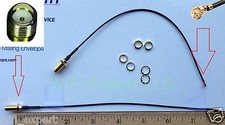 2X 1.37 U.FL Mini PCI to SMA Pigtail Antenna WiFi GPS Cable 8 Inches (20cm) USA picture