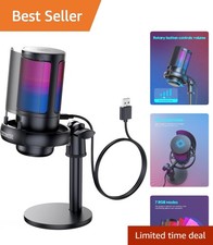 Versatile USB Microphone for Gaming & Podcasts with Stylish RGB Design picture