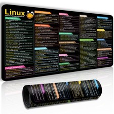 1pc Extended Gaming Mouse Pad And PC Desktop Keyboard Mat - Linux System Short picture