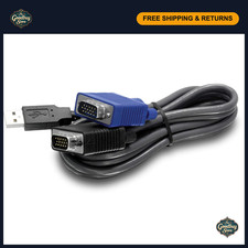 2-in-1 USB VGA KVM Cable Switch, Dual Computer Control, Easy Setup, High-Perform picture
