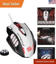 Ergonomic M908 Wired Gaming Mouse - 24000 DPI with RGB Lighting & 18 Buttons picture