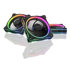 ASUS Prime MR120 ARGB Reverse Fan Black Triple Pack, 28mm Extra-Thick Frame, ... picture