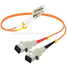1ft Fiber Optic Adapter Cable LC (Male) to SC (Female) Multimode 62.5/125 Duplex picture
