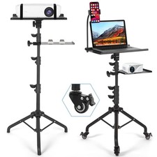 Tossbiss Laptop Tripod on Wheels with 2 Shelves picture