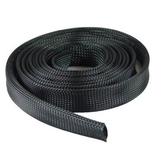 Expandable Braided Cable Sleeve Black 1/2