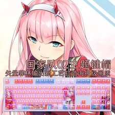DARLING in the FRANXX 02 PBT RGB Keycaps Full Set 108Keys For Cherry MX Keyboard picture