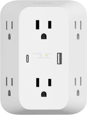Belkin 6-Outlet Surge Protector, 1680J w/ USB A & USB C Ports USB-C PD - NEW picture