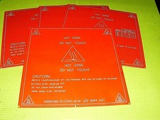 QTY2 MK2B RED DUEL 12V 24V 214MMX1.5MM SQUARE PCB HEATED HOT BED 3D PRINTER USA picture