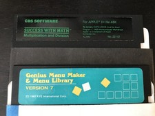 Success with Math / Genius Menu Maker /  Apple II Home Computers picture