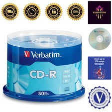 Fast Recording CD-R Blank Discs - 52X, 700MB Capacity for Data & Music - 50 Pack picture