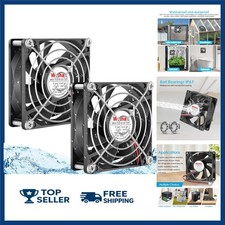 12V Waterproof Cooling Fan 80mm x 25mm Dual Ball High Speed Fan Pack picture