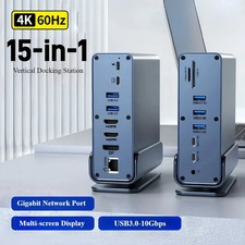 Kebidumei 15-in-1 USB-C Docking Station Triple 4K Monitor HDMI RJ45 PD100W picture
