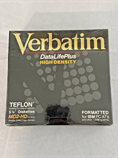 NEW Verbatim DatalifePlus 10 Pack 5.25 2HD Floppy Disks MD2-HD IBM Teflon Coated picture