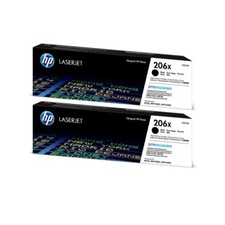 HP 206X Black High Yield Toner Cartridge (W2110X), Pack Of 2 picture