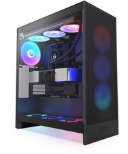 NZXT H7 Flow Tempered Glass ATX Mid Tower Computer Case FOR PARTS/ REPAIRS picture