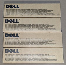 Genuine Set of 4 Dell FM064/65/66/67 CMYK Toner Cartridges Dell 2130cn/2135cn picture