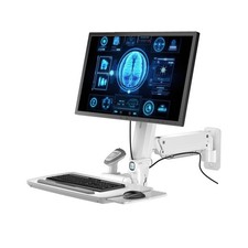 Mount Plus MED02 Medical Wall Mount Workstation with Folding Keyboard Tray | ... picture