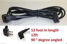12ft 12 Feet  foot in Length 2 Prong angled Fig 8 AC power cord for samsung TV  picture
