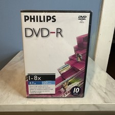 Philips DVD-R w/ Case 1-8X 4.7GB 120 Minutes (10 Pack) picture