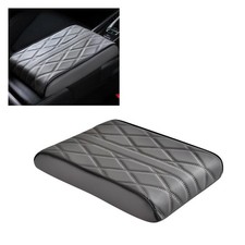 Car Center Console Cover Pad, Leather Auto Arm Rest Cover, Gray picture