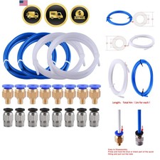 3D Printer PTFE Tubing Fittings Kit 4mm OD Blue White 1M 8x M6 8x M10 picture