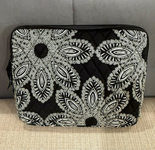 Laptop case Vera Bradley Black/White Paisley Quilted Padded Zip 13in picture
