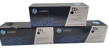 3X HP LASERJET 12A TONER CARTRIDGE Q2612A BLACK picture