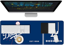 LA Dodgers Baseball Mouse Pad Extended Large Gaming Desk Pad 31.5 X 11.8 Inch, X picture