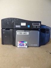 HID FARGO DTC4250e Dual Sided ID Card Printer USB LAN - 1,798 CARDS - TESTED OK picture