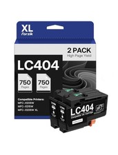 2 pack Black LC404 LC 404 Ink Cartridges Compatible For Brother MFC-J1215W MFC picture