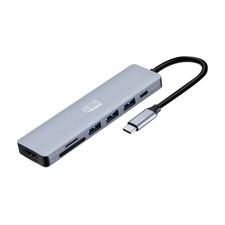 Adesso AUH-4025 7-in-1 USB-C Docking Station Multiport Adapter H-DMI USB 3.0 picture