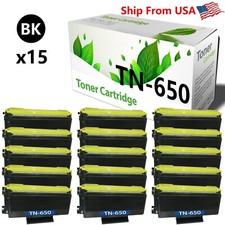 15PK TN 650 TN-650 Black Toner Cartridges fit for HL-5250DNT MFC-8880DN Printer picture