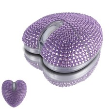 elec Space Stylish Heart-Shaped Wireless Bluetooth Mouse – Purple picture