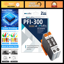 Photo Black Ink Cartridge Replacement for Canon PFI-300 - 2-Pack Compatible Ink picture
