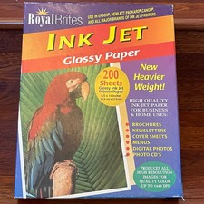 Royal Brites Glossy Photo Paper Sheets (145) 8.5 x 11 Fit Ink Jet Printers-Open picture