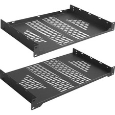 Riveco 2 Pack 10 In 1U Vented Rack Shelf For 19 In Server Cabinet picture