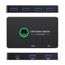 Portable USB 3.0 Switch Selector KVM Switcher for 2 PC Sharing 4 USB Devices picture