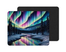 Northern Lights Mouse Pad, Computer Mouse Pad, Colorful Northern Lights Mouse Pa picture