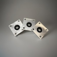 Aluminum 2”x 2” Grommet Plate 1/8” (3) Pack (Rubber 5/8” ID Grommet Included) picture