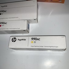 HP X4D15AC (990AC) Yellow Ink Cartridge 1 Ctg December 2024. 990AC picture