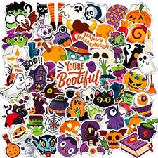 100PCS Halloween Stickers,Halloween Party Favors,Vinyl Waterproof Multicolour picture