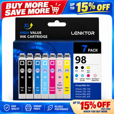 98 Ink Cartridge 7PK BK/C/M/Y/LC/LM for Artisan 700 710 725 730 800 810 835 837 picture