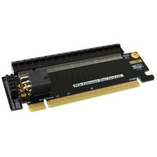 PCI-E x16 Half to Full Height Extension Riser Card PCIe 5.0 x16 Test Adapter New picture
