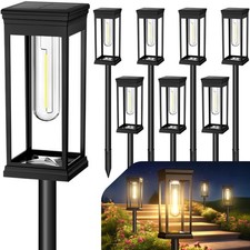 Upgraded Square Solar Pathway Lights Outdoor - 8 Pack, IP65 Waterproof & Supe... picture